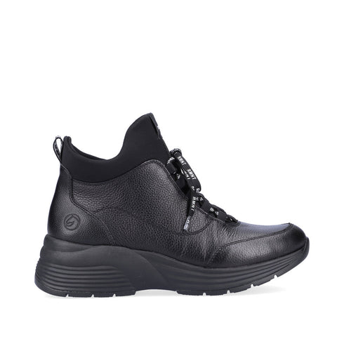 Ghete dama REMONTE D6679-02 negru, piele naturala